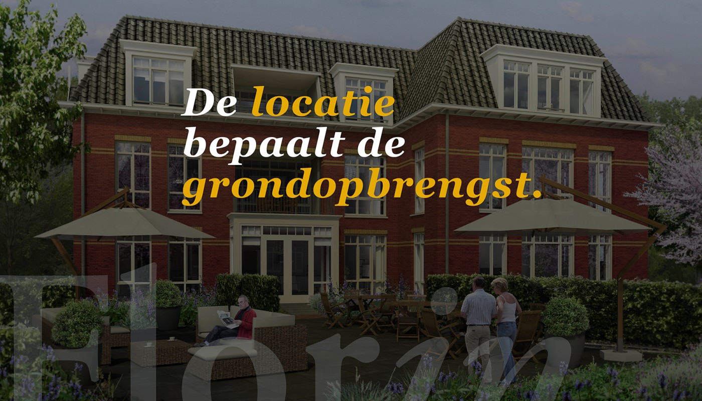 De locatie bepaalt de grondopbrengst.